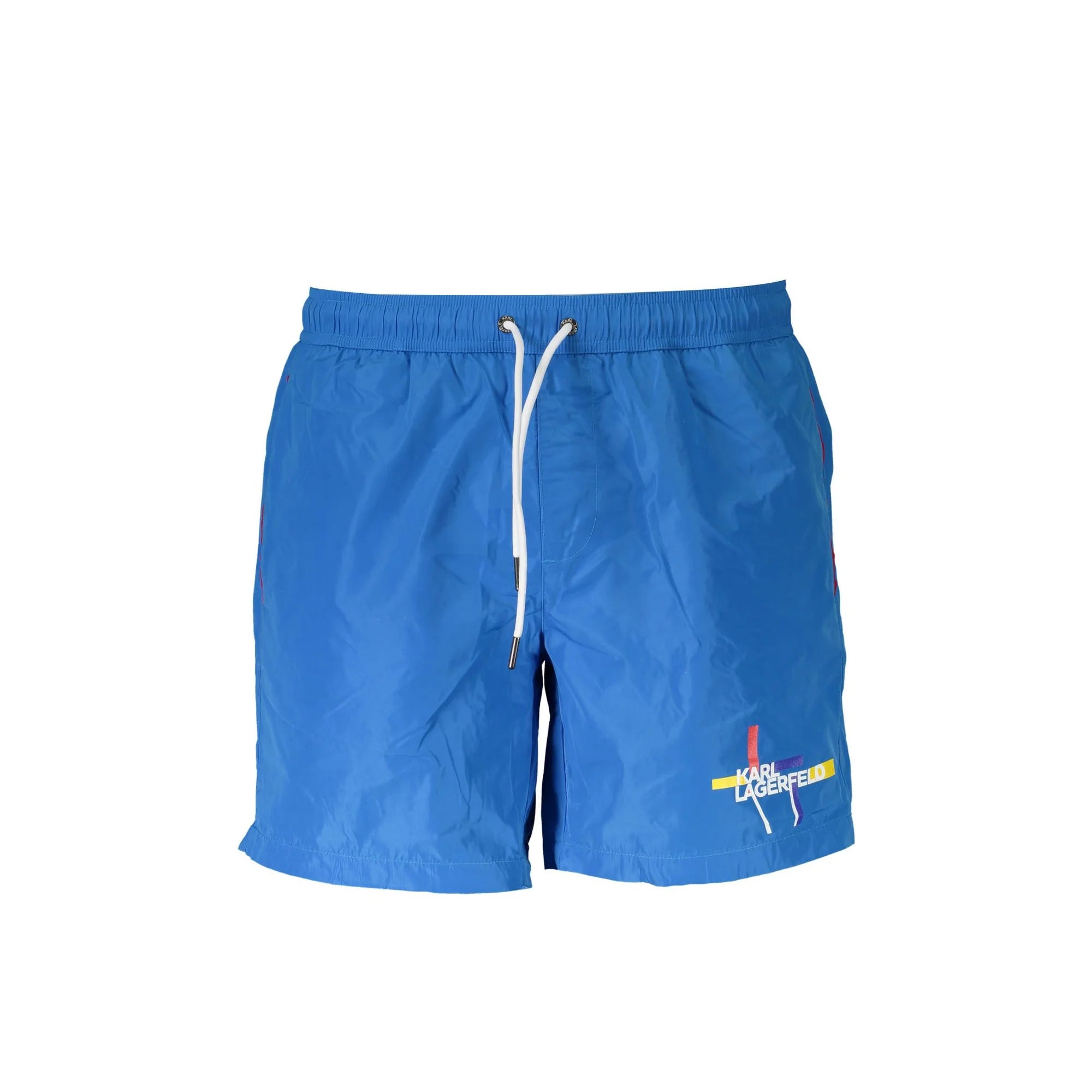 Karl Lagerfeld Beachwear Costume da Mare Uomo Azzurro Stampa Logo - foto prodotto